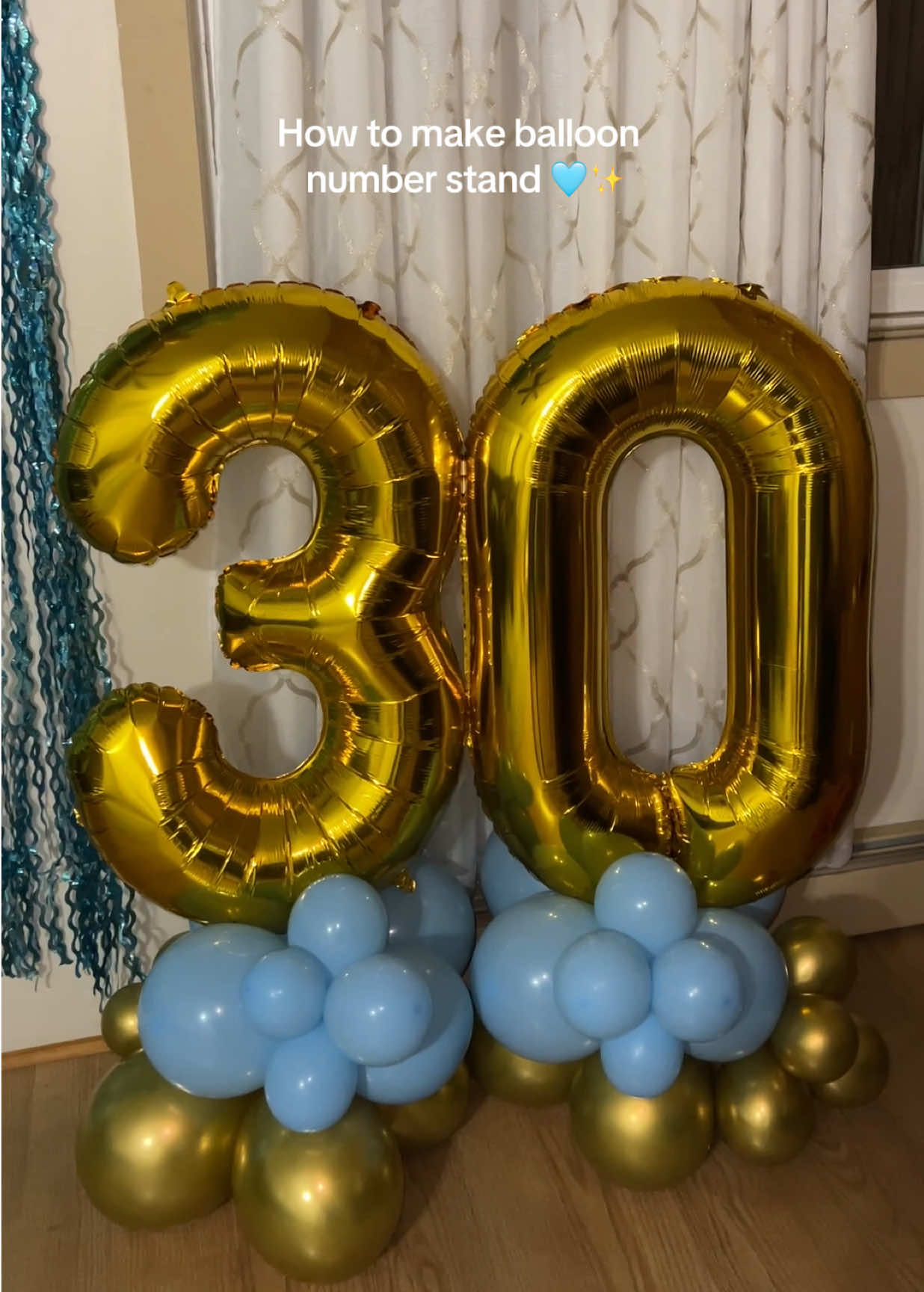 Make the perfect number balloon stand with me 🪩🎈🩵✨ #numberstack #numberballoon #numberstand #balloon #balloontutorial #partyvibes #crafttok #DIY #partyhack #event #balloonbouquet #easydiy #fyp #parati #fy 