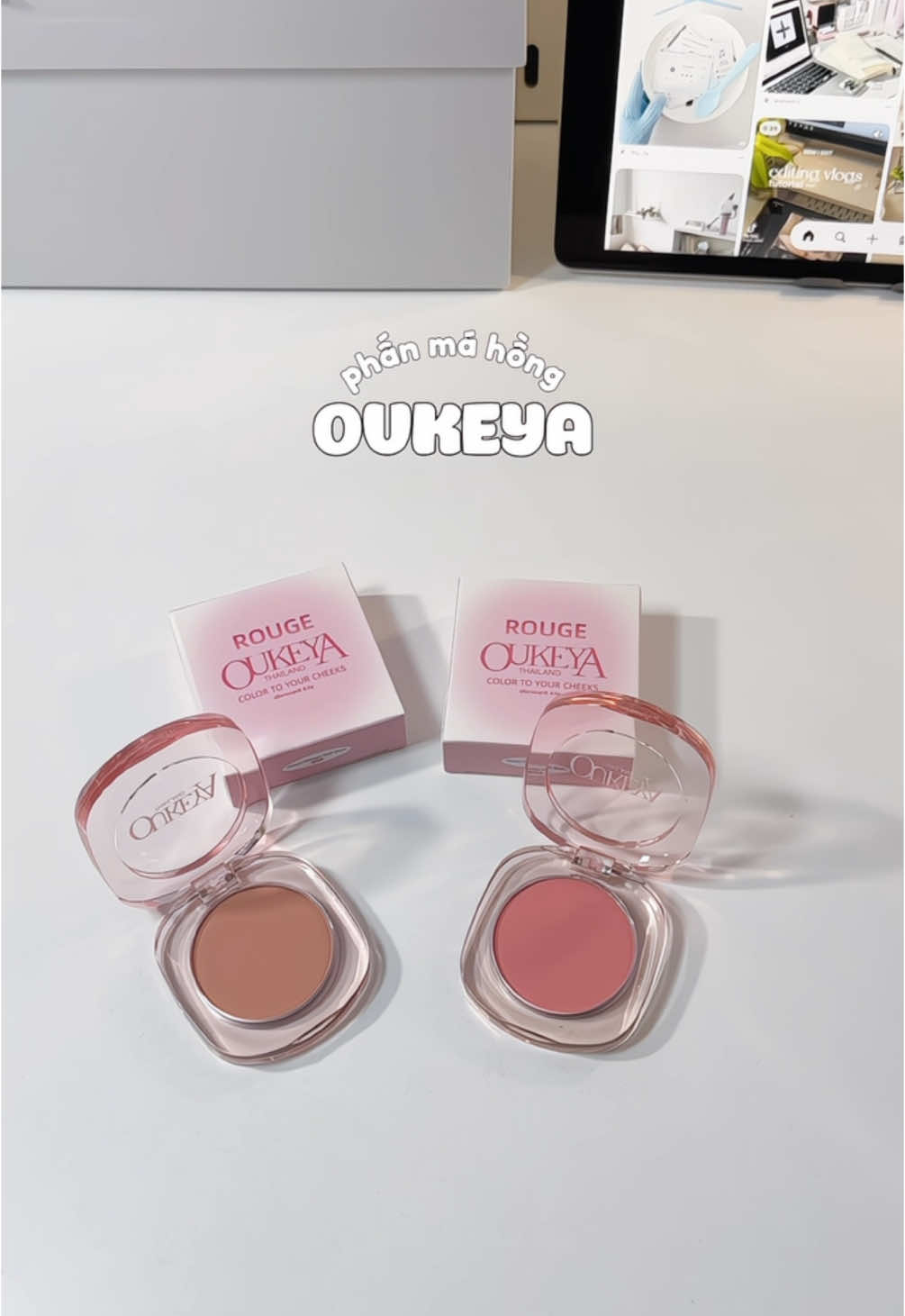 Phấn má hồng Oukeya m.ua 1 t.ặng 1 #phanmahong #mahong #oukeya #oukeyathailand #makeup #goclamdep #unboxing #viral #xuhuong #fyp 