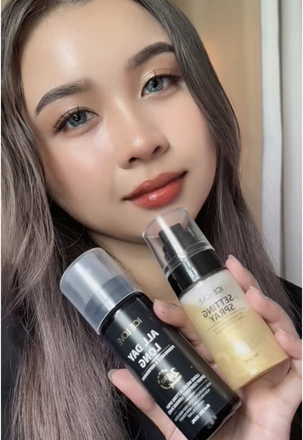 Obsessed with this setting spray😩💗 @PinkWhaleBeauty  #icelove #icelovesettingspray #settingspray #beauty #makeup #BeautyTok 