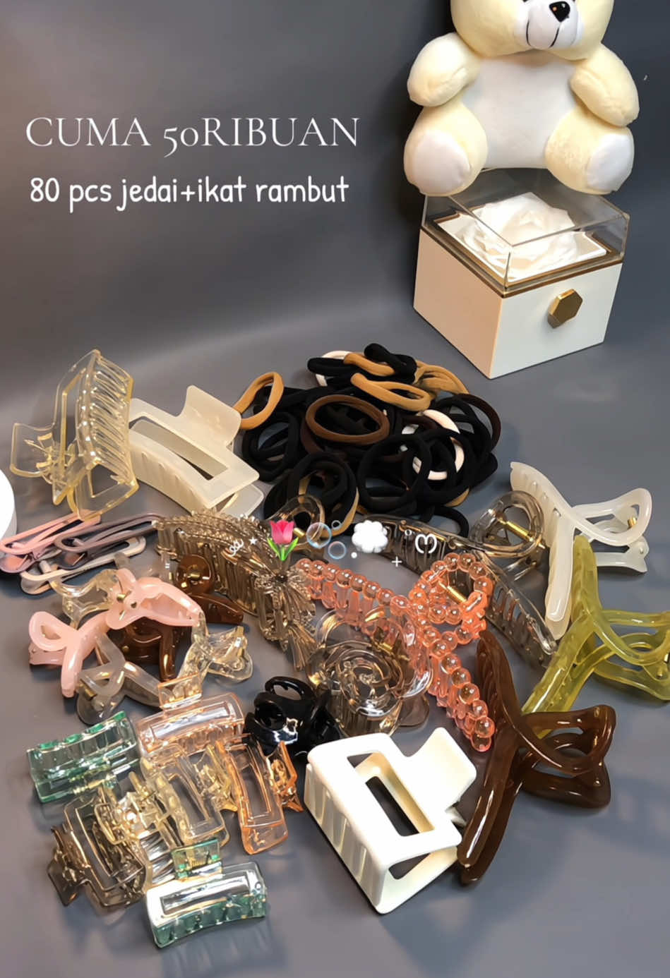 lucu amay tiap hari bisa gonta ganti🤏🏻😛 mau buat gift atau buat dijual lagi juga worth it #paketjepitanrambut #paketaksesoris #paketjepitan #jepitrambut #jepitrambutkorea #jedairambut #jedaiviral #iketrambut 