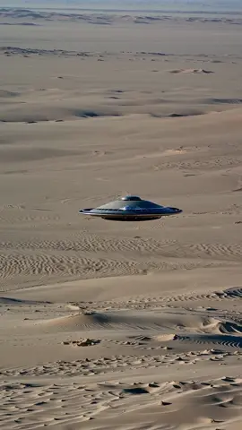 Slowly descending UFO spotted in desert #aliensighting #ufosighting #ufo#ufosighting2025#ai #aivideo
