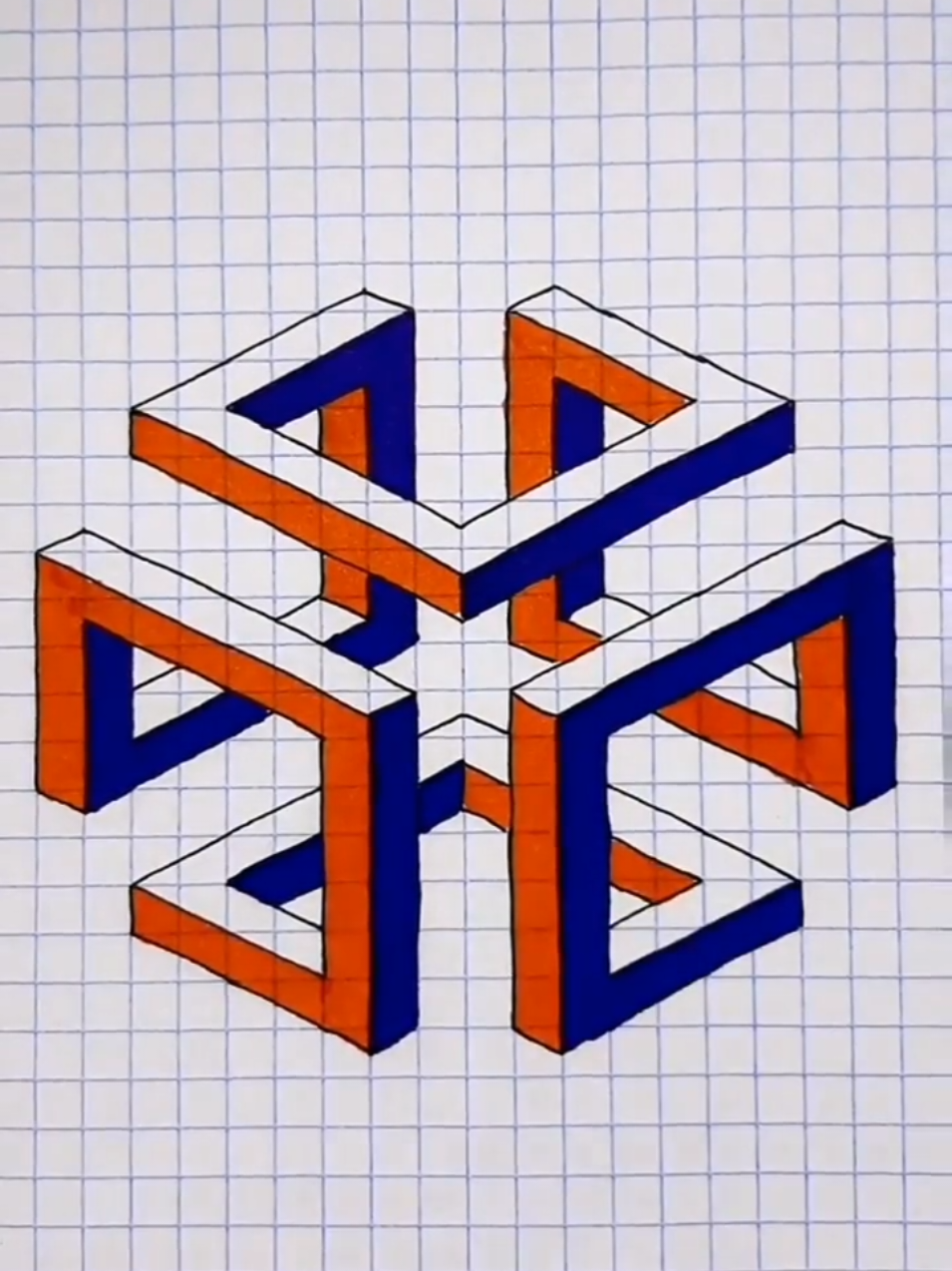 Dibujo fácil 3D ilusión #apoyo? #seguidores #cubo #india #rusia🇷🇺 #germany #morado #azul #california #1 #viral_video #pintura #6 #funs #k #ilusionoptica 