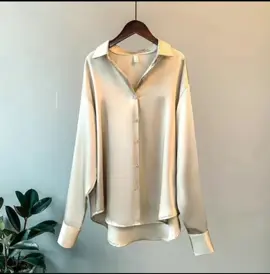 Women's solid color satin long sleeve shirt Top Womenswear Blouse Lady Basic🩷🩷🩷 #womens #longsleeveshirt #womenswear #blouse  #fashion #affiliatemarketing #fyp 