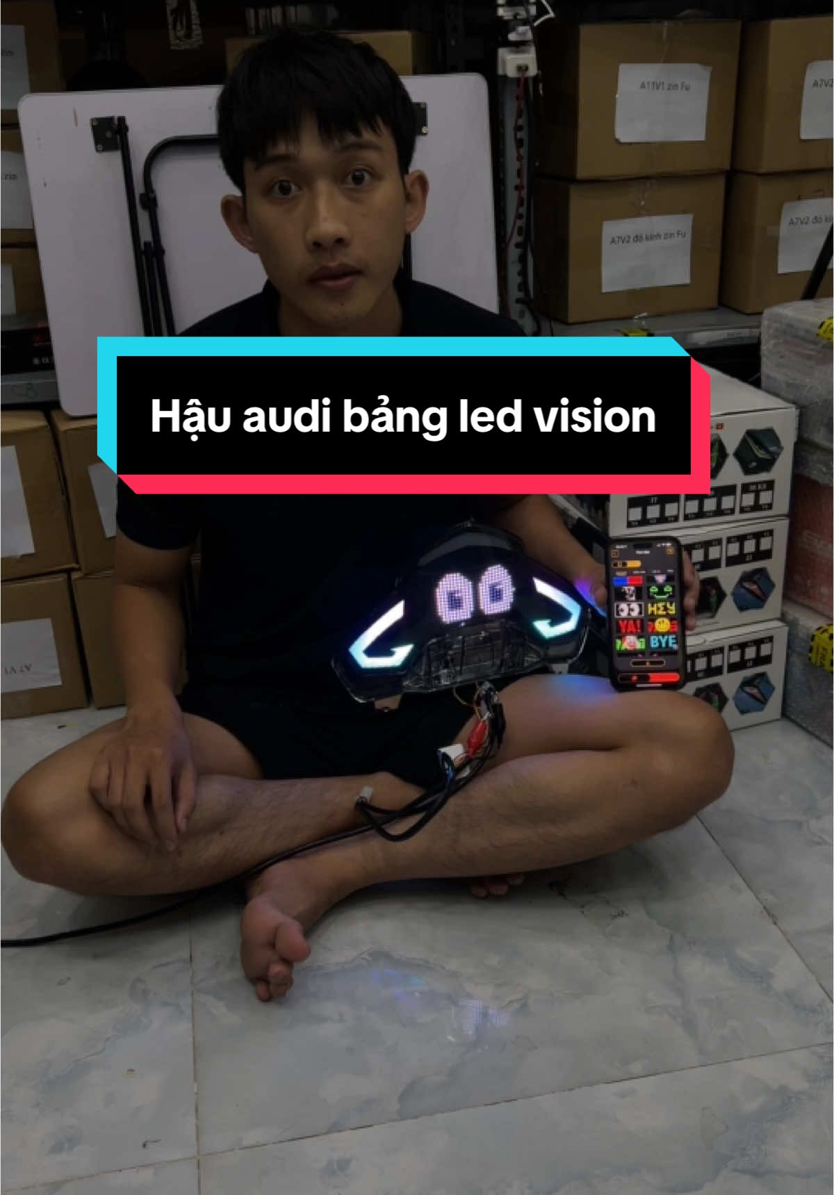 Hậu audi i8 vision kèm bảng led mắt liếc #vision2021 #vision2024 