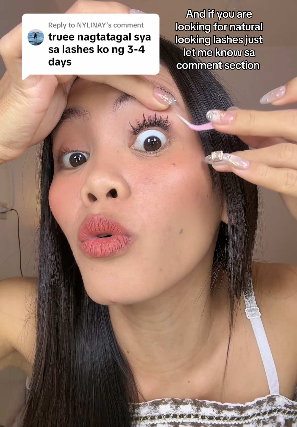 Replying to @NYLINAY true ka jan te! Itong from bqi talaga ang the best glue free lashes na natry ko! #gluefreeeyelashes #gluefreelashes #eyelashextensions 