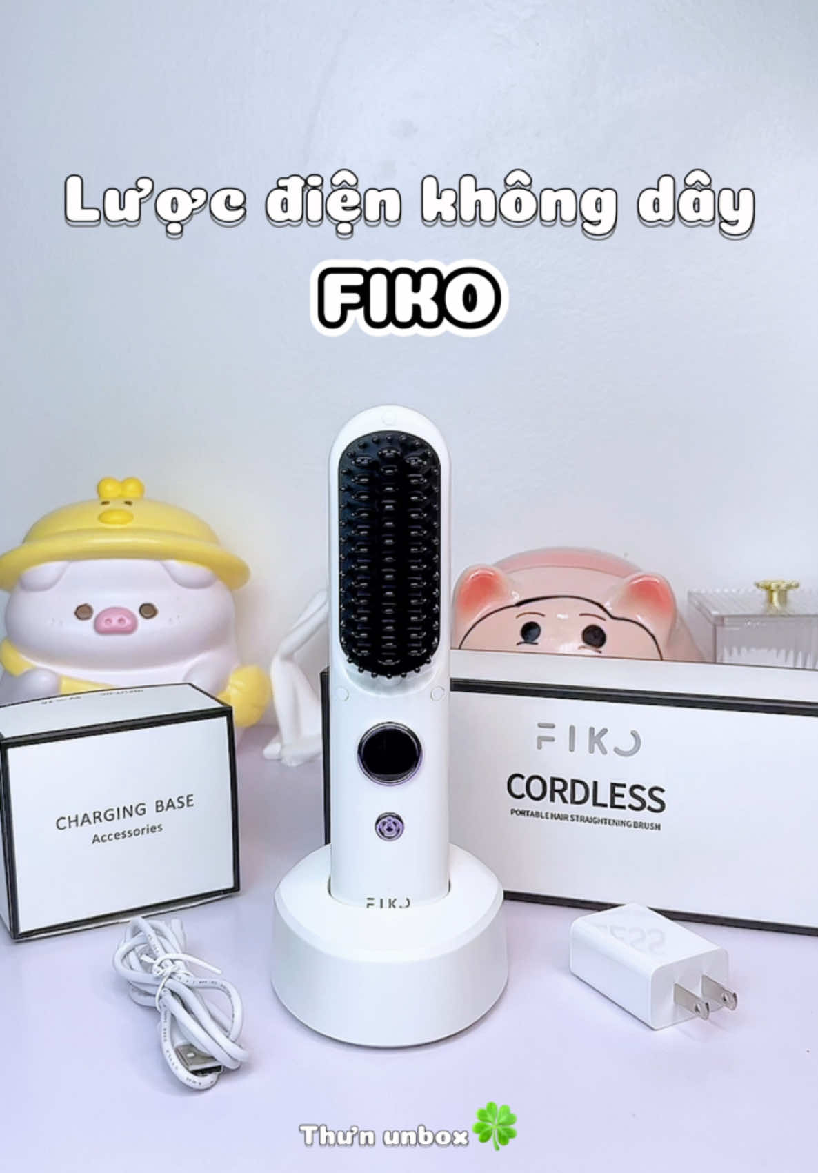 Lược điện không dây FIKO với 50 triệu Ion âm giúp tóc suôn mượt #fiko #luocdien #luocdienkhongday #xuhuong #goclamdep #reviewlamdep 