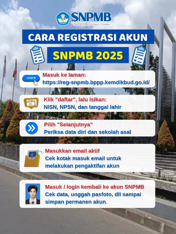 Pendaftaran SNPMB 2025 SUDAH DIBUKA! Berikut cara daftar atau registrasi akun SNPMB bagi siswa kelas 12, gapyear, maupun semi gapyear ✅ #registrasisnpmb2025 #carabuatakunsnpmb #snpmb #snpmb2025dibuka #snpmb #bertumbuh_id #trending #fyp 