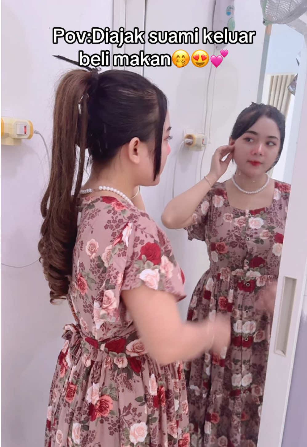 Diajak suami keluar beli makan pakai daster andara super mewah😍💕 #dasterviral #dastermodis #dasterbusui 