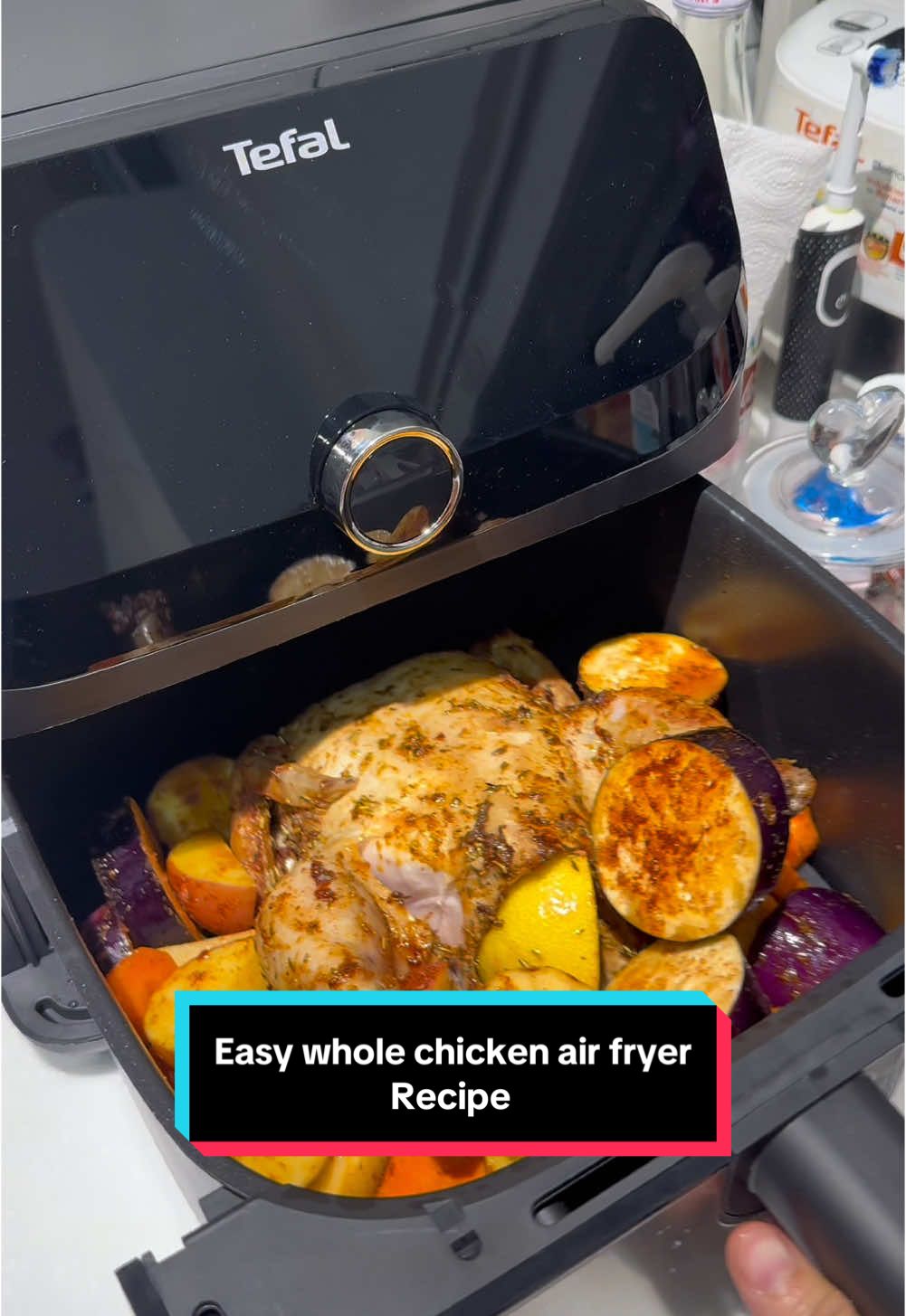 Kick off the new year with a healthier, hassle-free feast! 🎉 Thanks to the @Tefal Malaysia Easy Fry Mega 7.5L Air Fryer, cooking a whole roasted chicken with no oil has never been easier.  Perfectly golden, juicy, and crisp — all in one go. Celebrate with a home-cooked meal that’s simple, quick, and guilt-free. 🍗✨  #HealthyPunBolehTasty #1stAirFryerCreator #RilekKeranaTefal #LessChoresMoreLife #NewYearFeast #airfyer #TefalEasyFryMega #LearnOnTikTok