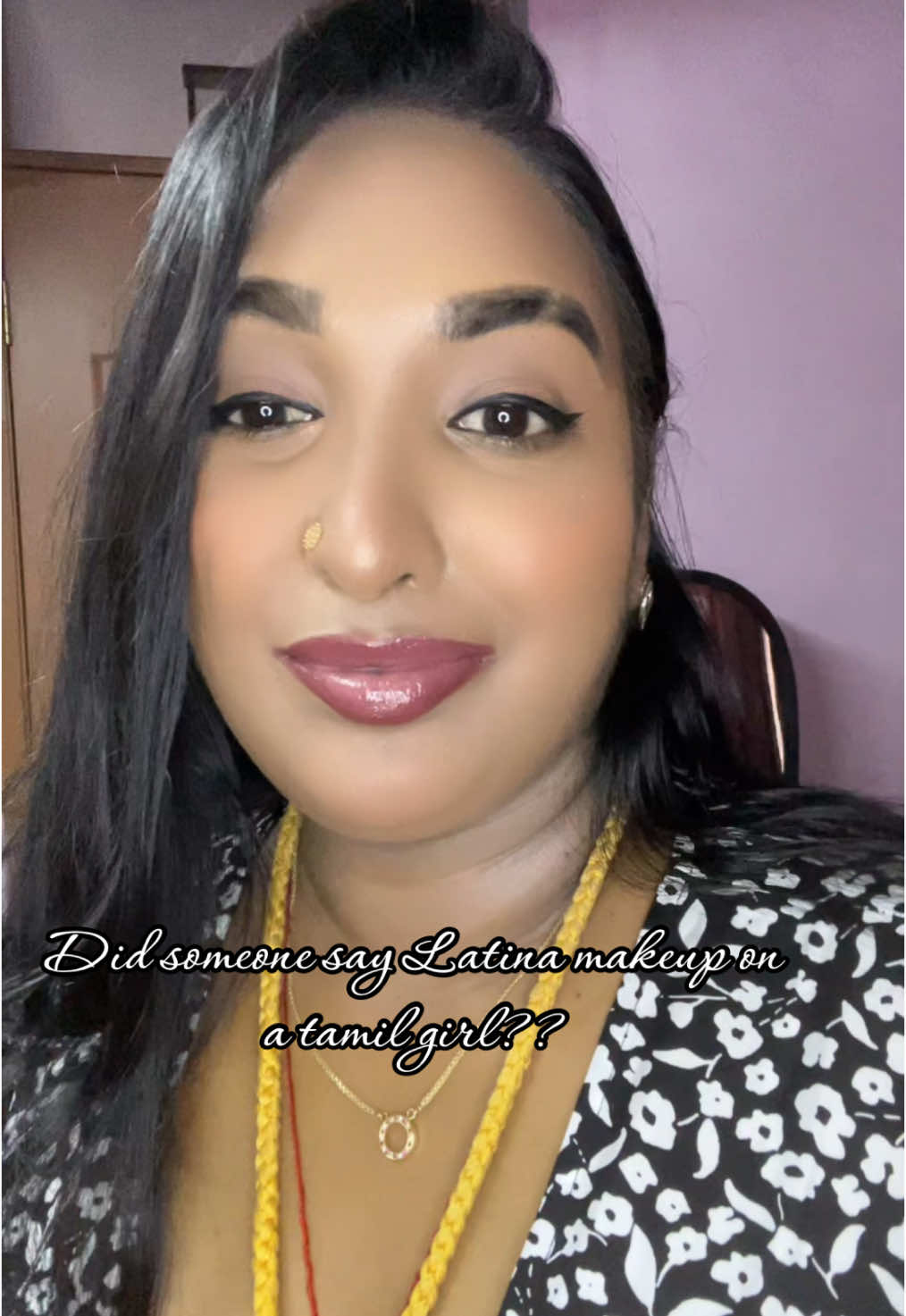 Tamil girl latina makeup!!🫶 #browngirl #trendingvideo #makeupchallenge 