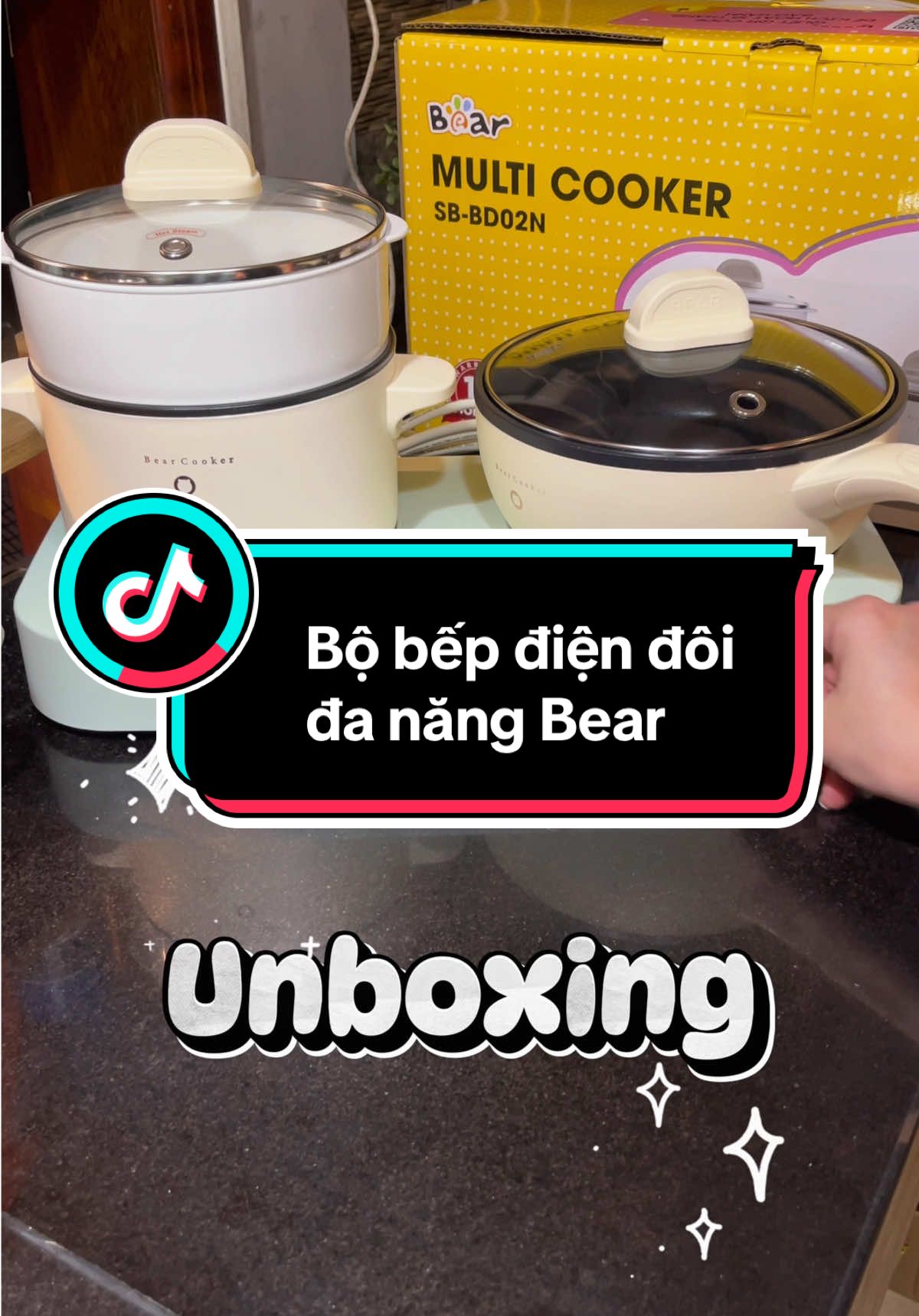 Quá mê mấy cái đồ bếp rồi 🥹, vô tình lướt thấy mẫu bếp điện đôi đa năng của Bear đúng cái màu tui mê nên chốt đơn liền tay 😂 #dungvanphongthichan #nauancungtiktok #unboxing #bepdiendoibear #bepdiendoidanang 