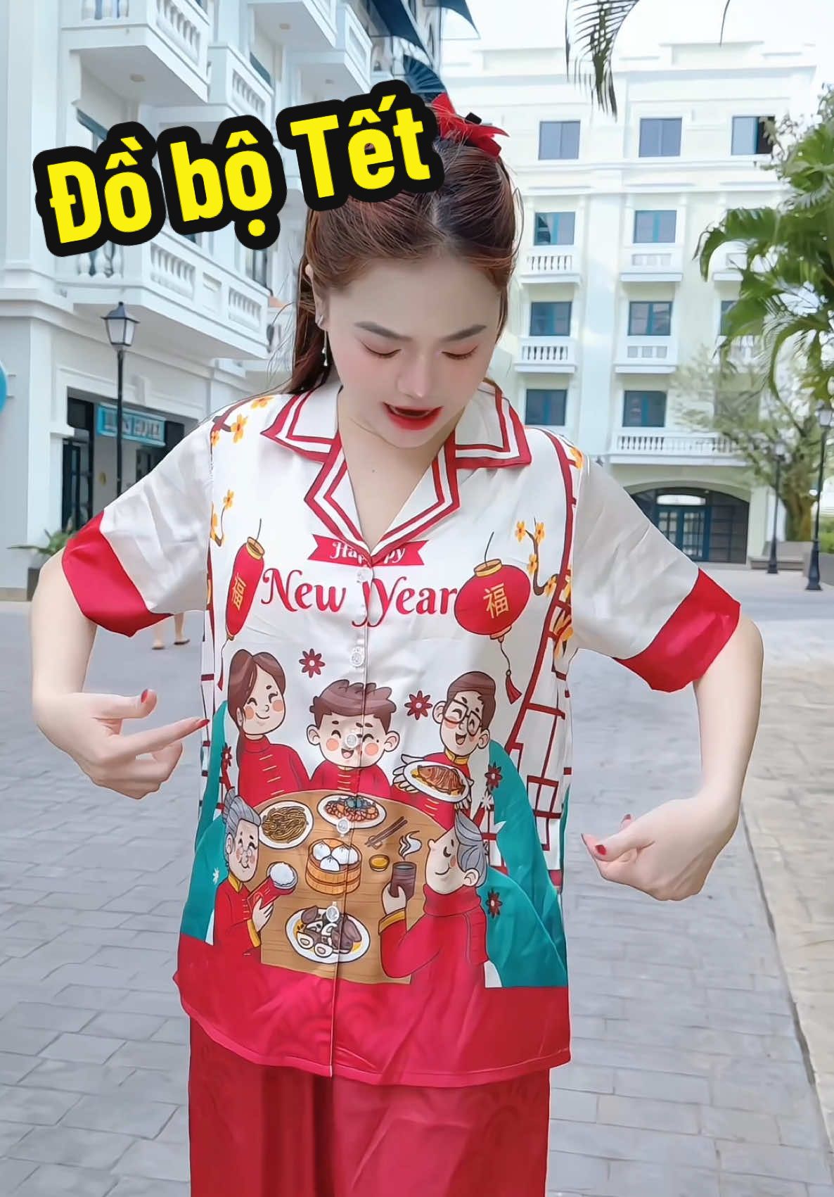 Bộ đồ Tết năm mới 2025 - Tết sum vầy nhà 5CE xinh quá. Đồ bộ, đồ mặc nhà, pijama lụa tơ tằm mềm mịn cao cấp, mẫu mới xinh xỉu #dobo #pijama #domacnha #domacnhadethuong #dongu #donguxinh #hangdumuc #hdmentertainment #ngandali 