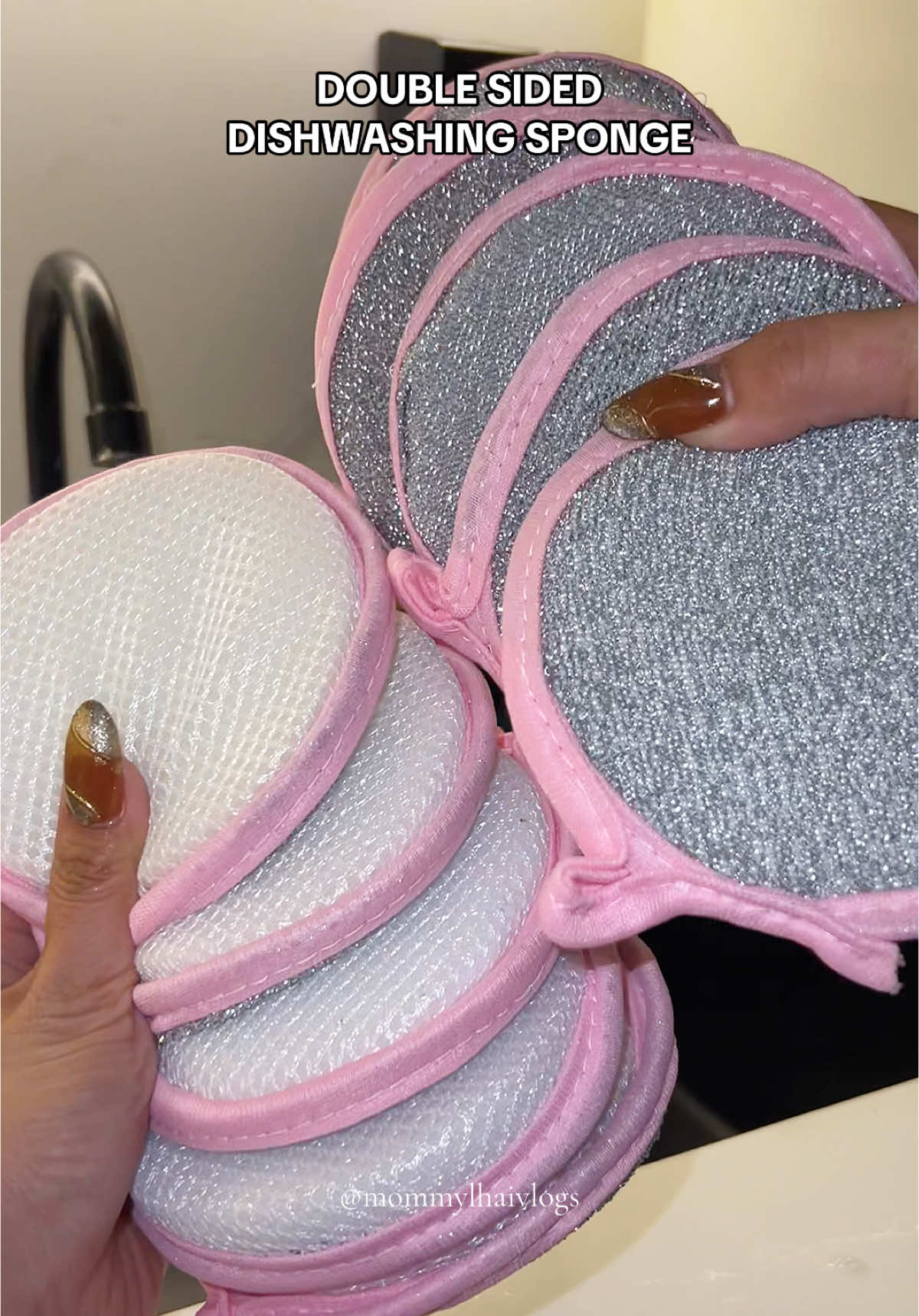 available in 3pcs 5pcs and 10pcs #sponge #dishwashingsponge #doublesided #mommylhaivlogs 