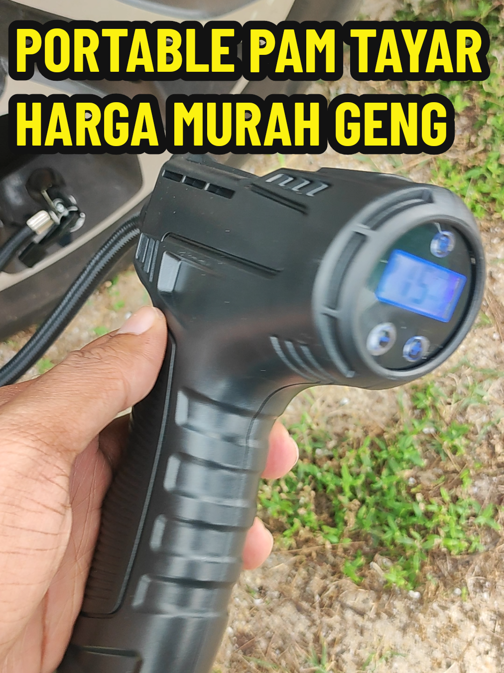 Portable pam tayar memang sangat berguna. #PortableTirePump  #MiniAirCompressor  #CompactPump  #DigitalTirePump  #SmartPump  #InflateAnywhere  #TayarPancit  #QuickInflation  #EmergencyTirePump  #OnTheGoPump  #CarLovers  #MotorcycleCare  #CyclingEssentials  #OutdoorAdventures  #DIYCarCare 