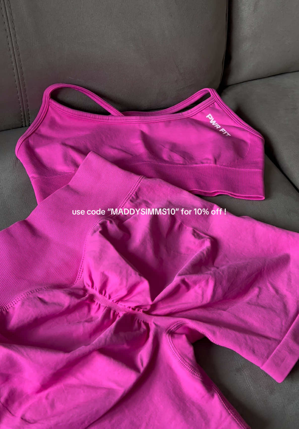 stop i am so obsessed @PWR FIT use code “maddysimms10” for 10% off girlies link in my bio to the website !!!🩷✨🫶🏼 #PWRFIT #gymset #hotpink #gym #fyp  