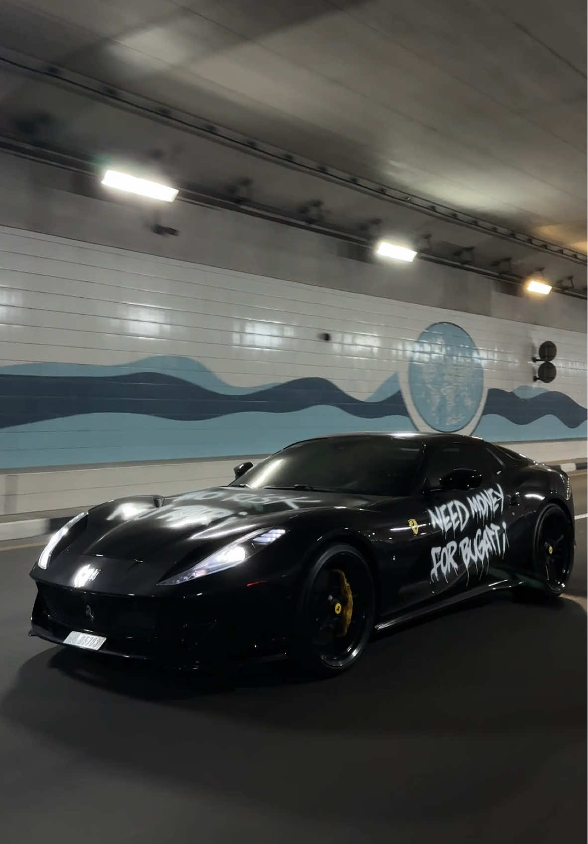 Everyone should experience a v12 Ferrari 😍#cars #car #dubai #dxb #dxbwheels #uae #ferrari #812 #v12 #needmoneyforbugatti #black #tunnel #loud #noise #supercar #novitec 