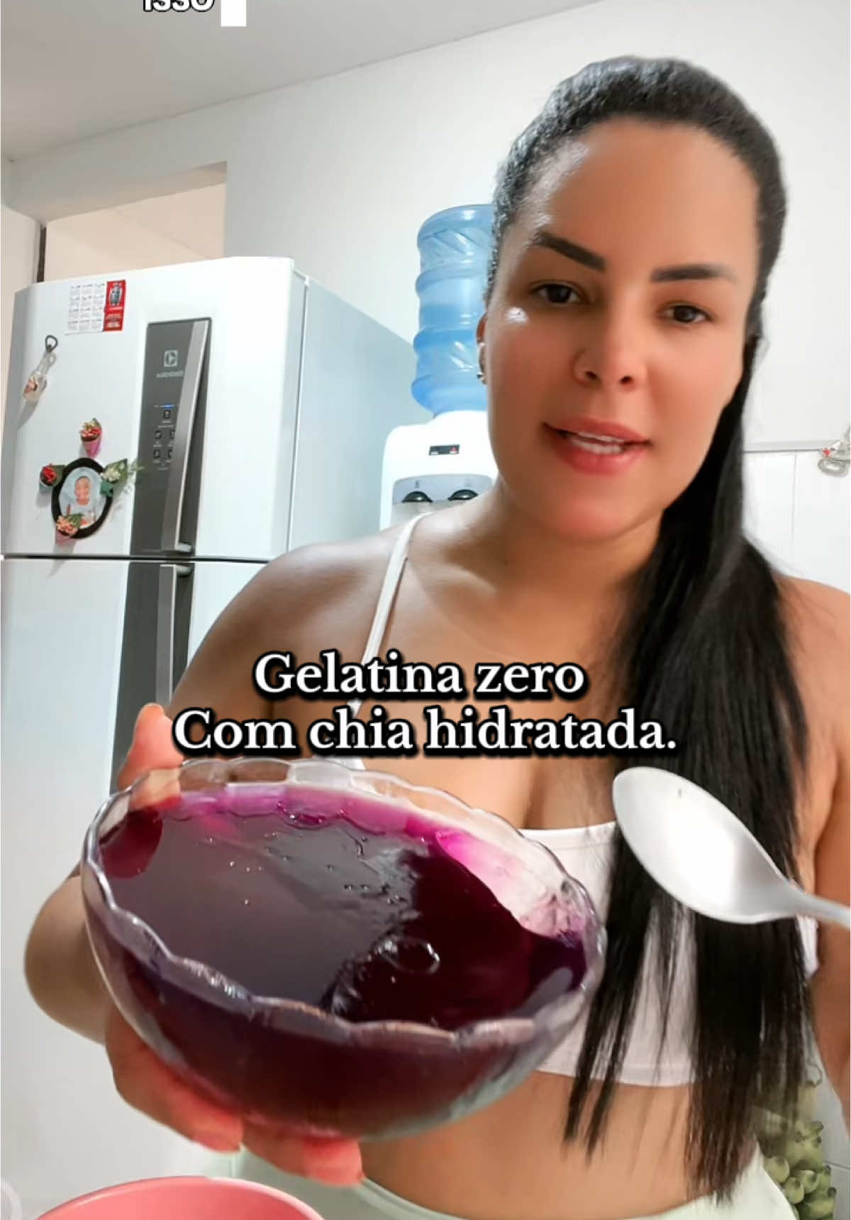 Lanche na dieta! Gelatina zero, com chia hidratada no leite sem açúcar!  #dieta #regime #dicasdeemagrecimento #deficitcalorico #emagrecer #perderpeso #lanchefit #gelatina #dicas 