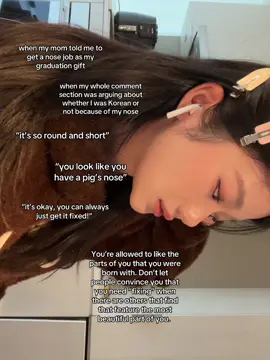 AND YES THESE ARE REAL THINGS THAT WERE SAID TO ME  (I’m only posting this because I like my nose today but I have a love-hate relationship with it..)