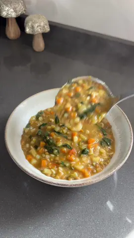 Minestrone 🌱 Ingredienti ⬇️ - pasta tipo farfalline - olio extravergine d’oliva  - Cipollotto fresco - carote  - sedano - 1 foglia di alloro  - sale e pepe bianco  - patate  - zucchine  - lenticchie verdi  - 1 cucchiaio di polpa di pomodoro  - brodo vegetale  - acqua calda - parmigiano grattugiato  . المكونات⬇️ - باستا حجم صغير خاص بالشوربة  - زيت زيتون بكر ممتاز  - بصل أخضر طازج - الجزر  - كرفس - 1 ورقة غار  - ملح وفلفل أبيض  - البطاطس  - قرع أخضر - عدس  - 1 ملعقة كبيرة من صلصة الطماطم  - مرق الخضار  - الماء الساخن - جبن البارميزان  . #soupseason #healthysoup #EasyRecipes #healthyfood #recipeoftheday #Foodie #cookathome #instareels #explorepage #comfortfood #exploremore #Recipe #cooking #quickrecipes #healthyeating #cleaneating