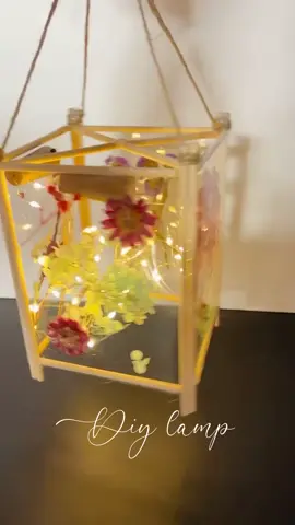 DIY lamp #crafts #handmade #DIY #papercrafting #art #lamp #candle #diylamp #driedflowers #light 