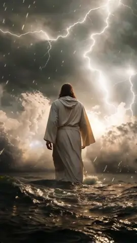 Jesus andando sobre as águas. #yeshua #jesus #sobreasaguas #fé #bíblia #inspiração 