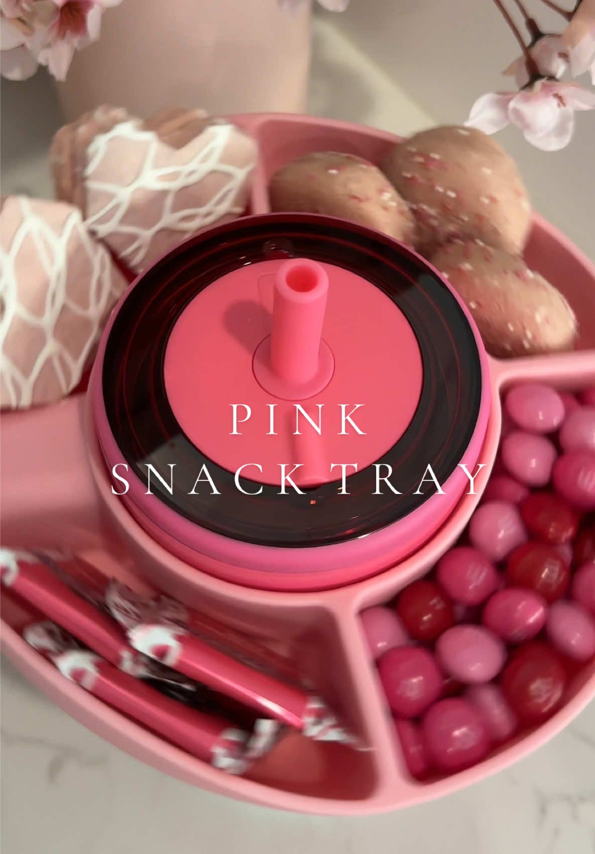 Pink snack tray restock for a valentines movie night 💓🍿🎬 #asmr #restock #restockasmr #snackideas #snacks #candytok #pink #pinkaesthetic #ValentinesDay #galentines #brumatepartner @BrüMate 