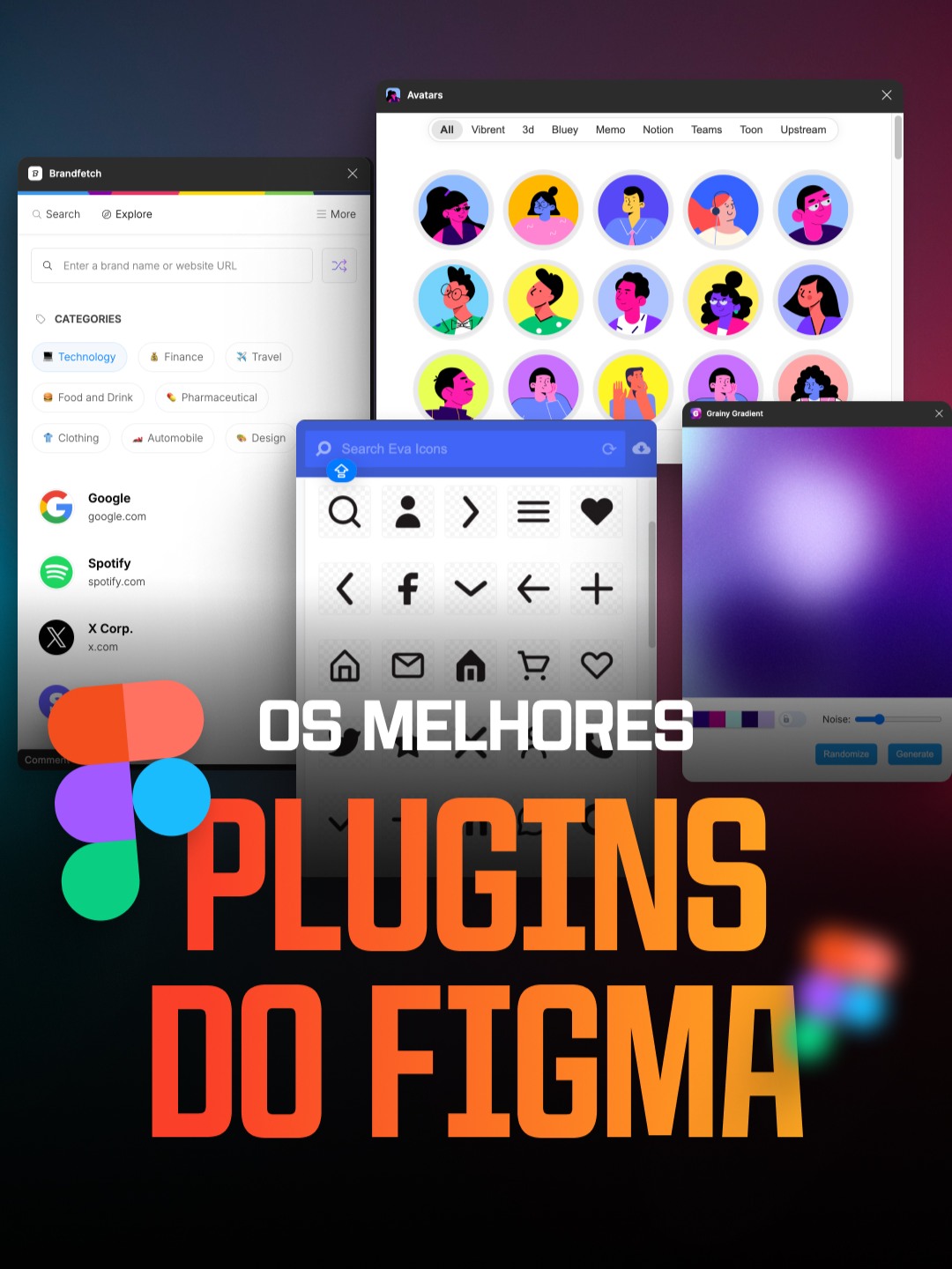 Os melhores plugins do FIGMA! 🔥  👉🏻 Se você quer ter acesso a uma plataforma com +20 cursos completos de design, desde ferramentas técnicas a parte empreendedora do design. CORRE NO LINK DA BIO! #design #designer #designgrafico #figma #ui #flyer #webdesign