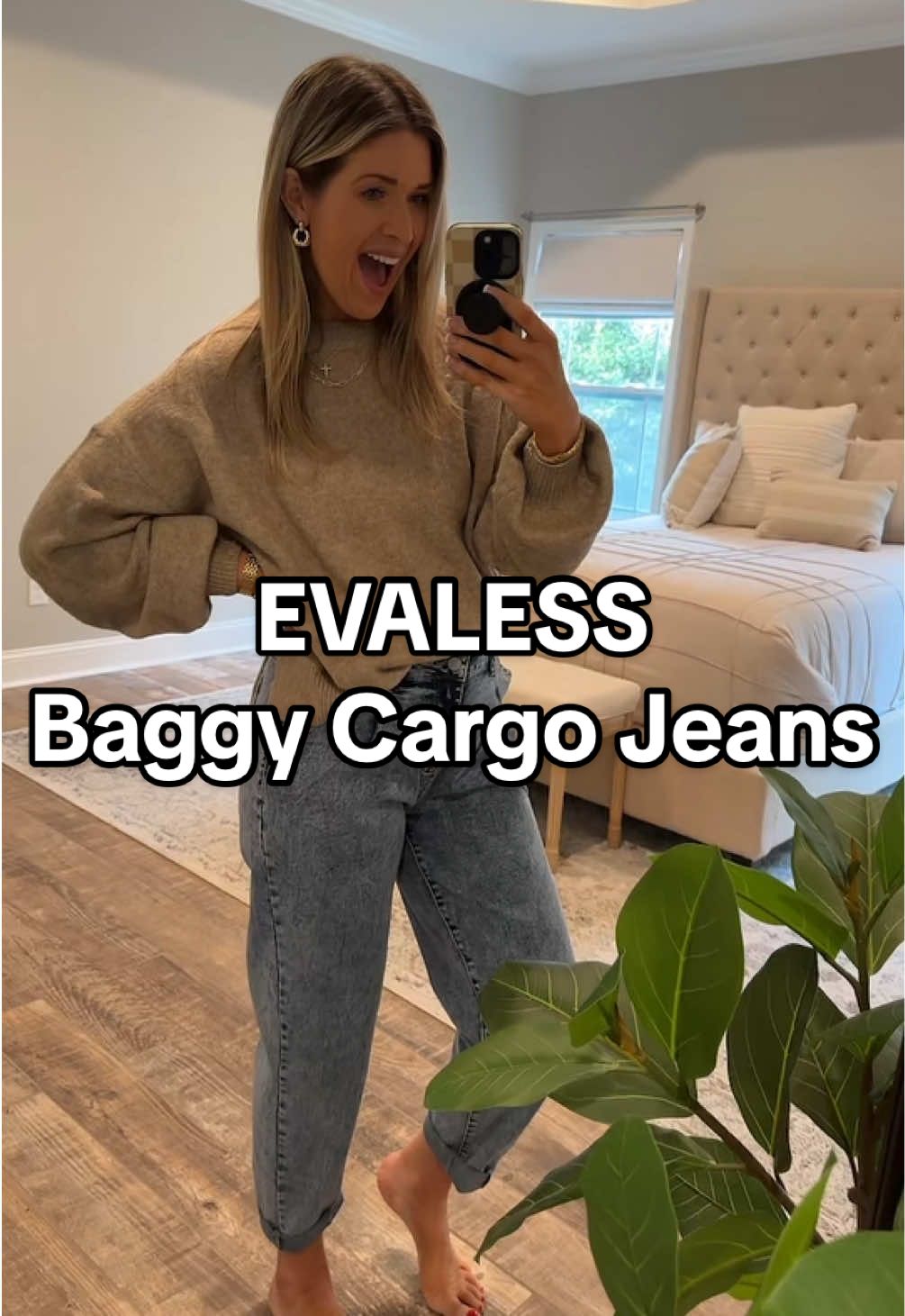 I am obsessed with these baggy cargo jeans! The fit is everything! They are true to size! 🙌 @EVALESS  #evaless #evalessfashion #BaggyCargo #BaggyCargoJeans #BaggyJeans #LooseJeans #CargoJeans #CargoPants #HighWaist #MidRise #Jeans #WomenJeans #CasualJeans #Denim #womenfashion #AffordableFashion  #TTSStarCreator #TTSLevelUp #TikTokShopLoveAtFirstFind #TikTokShopJumpstartSale #TTSDelightNow #GiftGuide #creatorsearchinsights 
