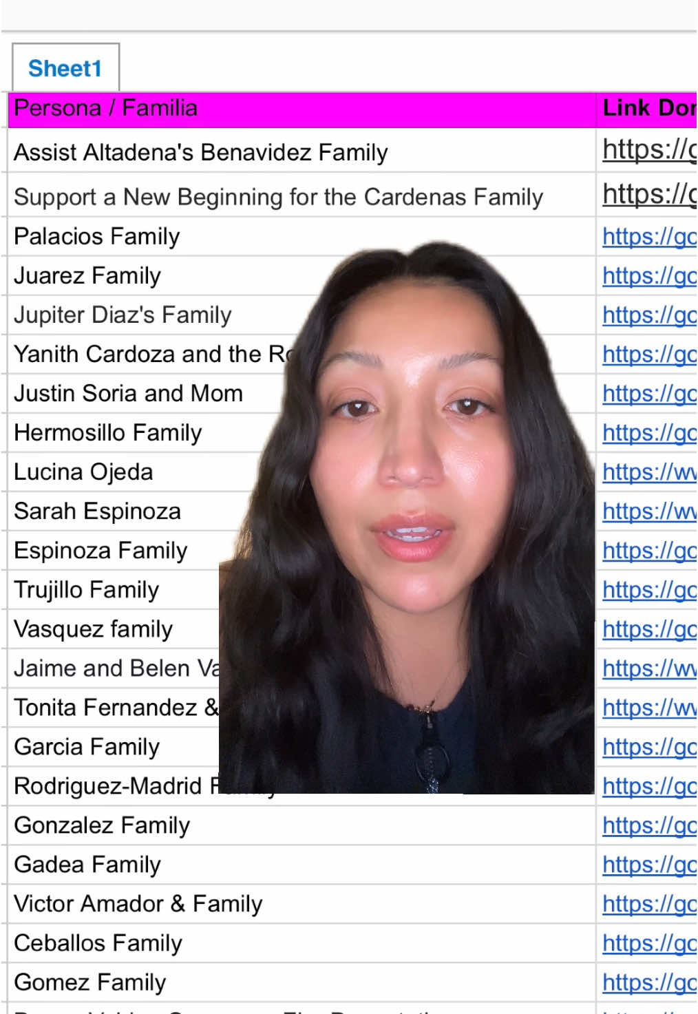 #greenscreen list of Latino families to support from the devastating fires in Los Angeles/Altadena  https://docs.google.com/spreadsheets/u/0/d/13s2NzAvSf8YC8V0DqNdqrUVRNt8XhFGFeEgvfV6EmPo/htmlview?fbclid=PAZXh0bgNhZW0CMTEAAabTx5aRLf1KfpQ_VpYG_LPYMvHMhe_wnR1-AO0R1Ahi8SsgqHKTA_3ipEM_aem_emjPbUghC6lvv8t23NmECA #latinos #community #firstgeneration #latinas #latinostiktok #losangelesfires #eatonfire 