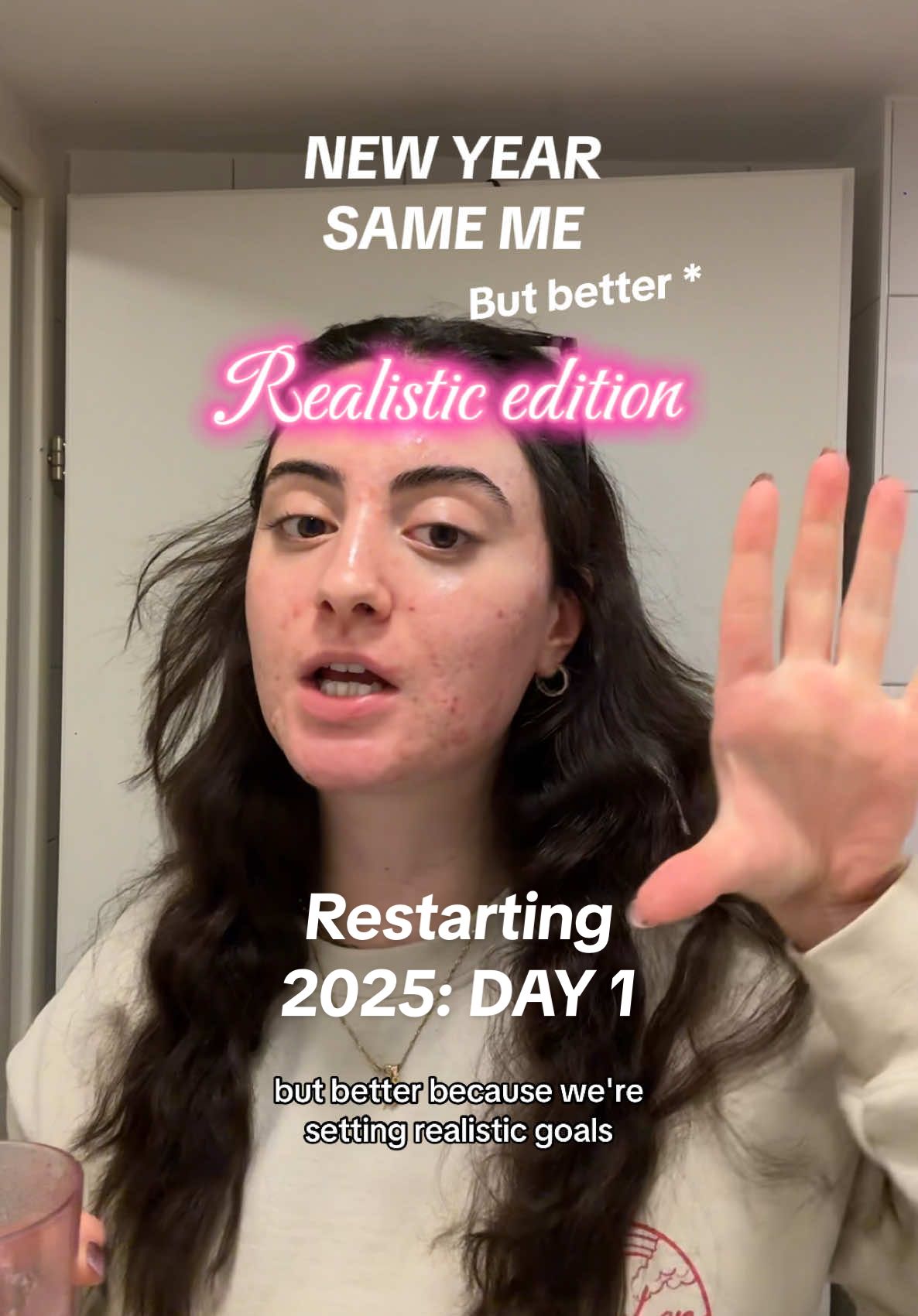 My official 2025 debut. We are entering the with REALISTIC GOALS! The new year can bring on so much pressure to become this NEW version of yourself and while I always advocate for bettering yourself everyday you have to take things one day at a time! So today my mission was to clean up my space. Since moving abroad I finally feel like my space is a lot more cozy and I have found ways to organize it better! 🥰  #newyearnewme #newyearsresolution #cleaninghacks #cleanwithme #organizewithme #reorganizing #makeuporganization #studentlife #movingabroad #realisticgoals #selflove 