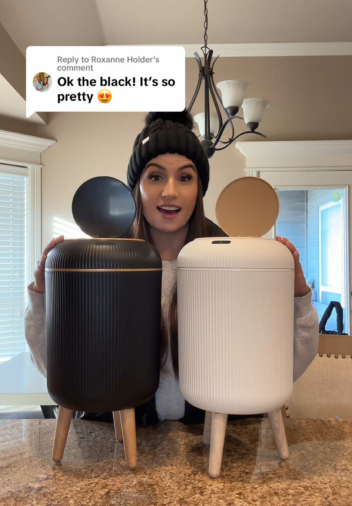 Replying to @Roxanne Holder I am obsessed with the black one!! 😍 @Pukomc #bathroomdecor #bathroomcleaning #bathroomtrashcan #motionsensortrashcan #tiktokshoploveatfirstfind #tiktokshopjumpstartsale 