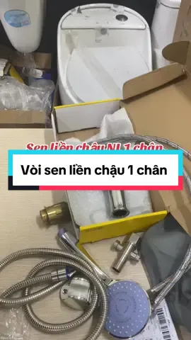 Sen liền chậu nóng lạnh 1 lỗ sử dựng cho nhà tắm nhỏ  #senlienchau #senvoi #sentam #phukien #sen #voilavabo #thegioiphongtam