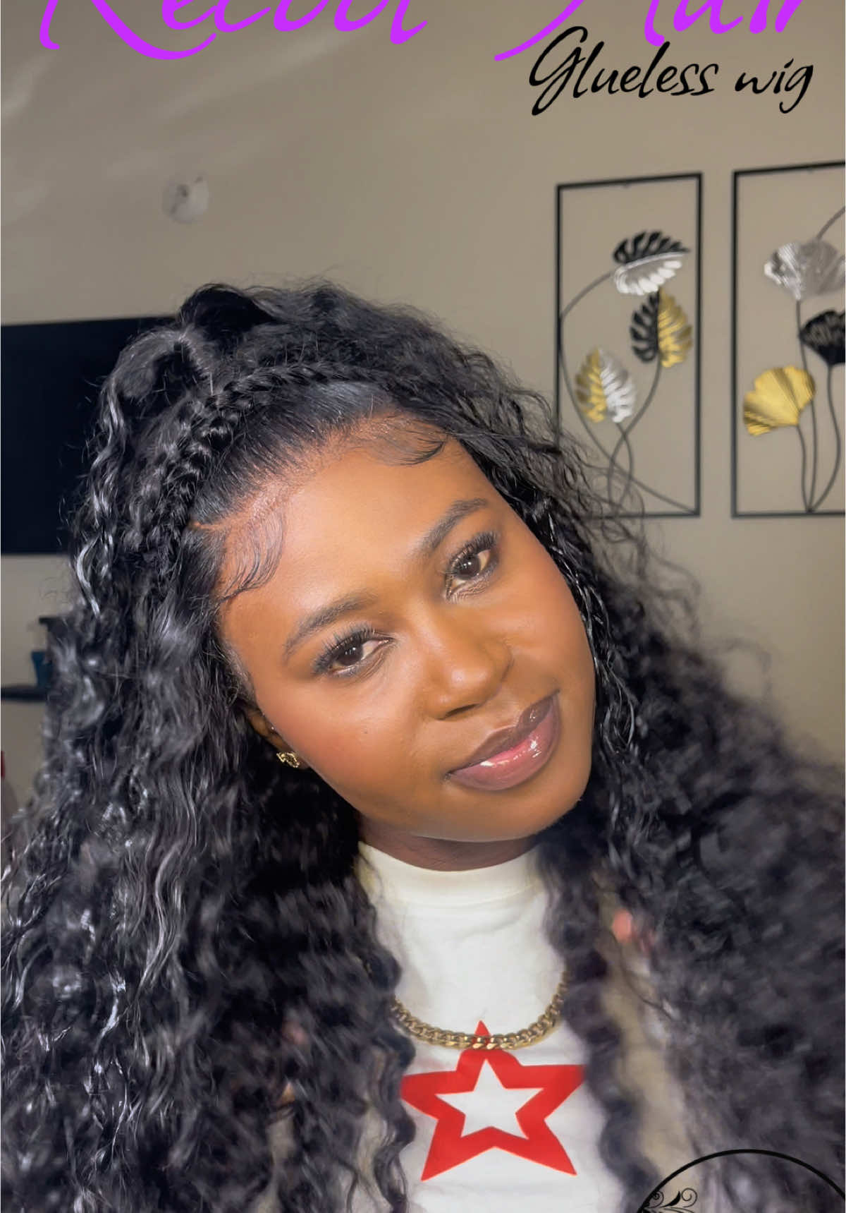 This Waterwave Glueless wig from @Recoolhair is so versatile  Use the code TK20 for 20% off Link in bio #recoolhair#gluelesswig#wiginstall