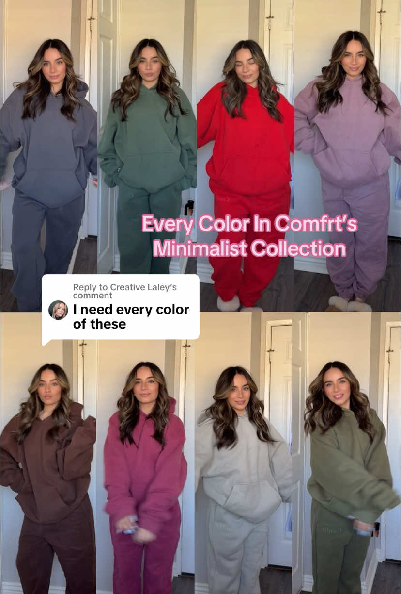 Replying to @Creative Laley which color is your vibe?  @Comfrt #comfrt #minimalist #comfrthoodie #sweatset 