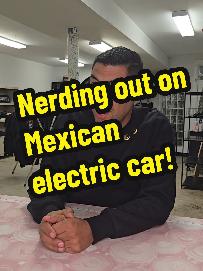 The new Mexican electric car is impressive on so many levels. Sweater link in bio!  #Mexico #Claudiasheinbaum  #claudiasheimbaum  #AMLO #electriccar #morena #4t #pemex #carnerd #olinia #amlover #electric #greenenergy #carlover 