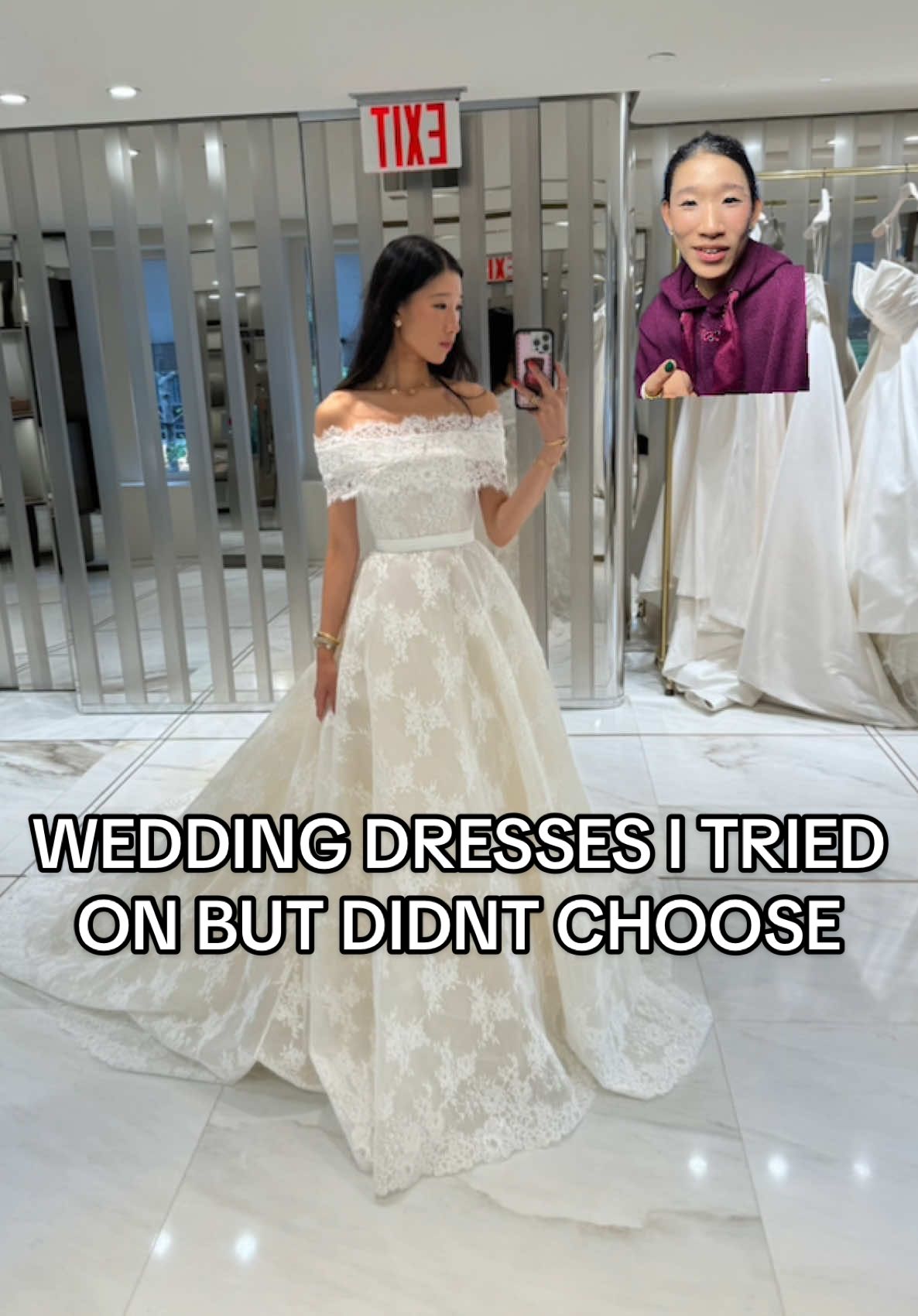 Weddint dresses I tried on but didnt choose #weddingdress #fyp #eliesaab #greenscreen #eliesaabbridal #oscardelarenta #odlr #oscardelarentabridal #moniquelhuillier #verawang #viviennewestwood #weddingtiktok #weddingdress #2025bride #bride #luxurybride 