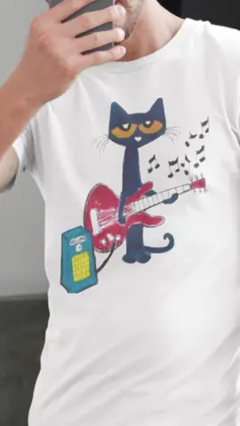 Pete the cat playing guitar graphic tee 😼 #petecat #funnyshirts #catplaying #vintageshirt
