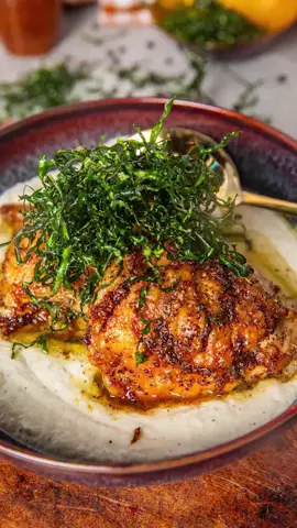 Crispy Sage Butter Chicken Thighs - grab the recipe from the DariusCooks+ App!