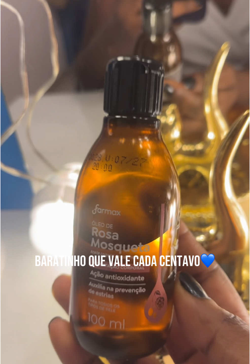 Esse é o da Muriel💙 #oleocorporal #beleza #maquiagem #skincare #dayli #rotina #farmax #autocuidado #pelenegra 