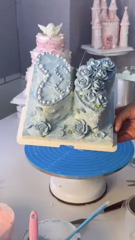 Blue butterfly #cakedecorating #fyp #cutecake #butterflycake #cakeforgirls 
