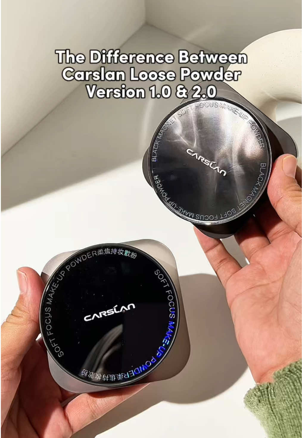 Dua2 version ni best je. Cuma version baru ni bedak dia lagi halus. Dan kawalan minyak dia lagi padu lah. Ini pendapat ira sebab ira ada dua2 version ni.  #CARSLAN #carslanmy #carslanpowder #settingpowder #BeautyTok 