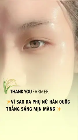 Vì sao da phụ nữ Hàn Quốc trắng mịn không tì vết #thankyoufarmer #thankyoufarmervn #skincare #rice #whitening 