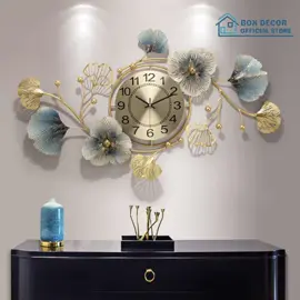 Đồng hồ treo tường siêu sang trọng. #trangtrinhacua #decornhadep #donghotreotuong #555decor #xuhuong 
