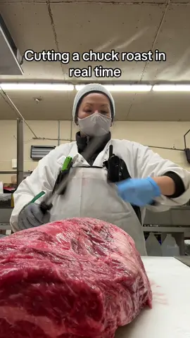 Cutting chuck roast
