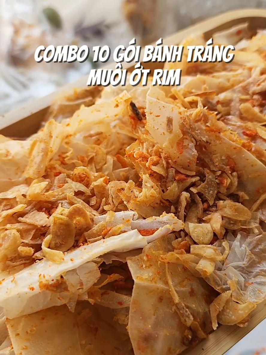 Bánh tráng phơi sương muối ót rim tỏi phi #banhtrangphoisuong #banhtrangtron #octieufood #banhtrangmuoiot 