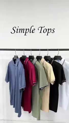 Simple Rush Korean Fashion Stripe Polo Shirt unisex!!#drifit #fyp #simple #polo #fashion 