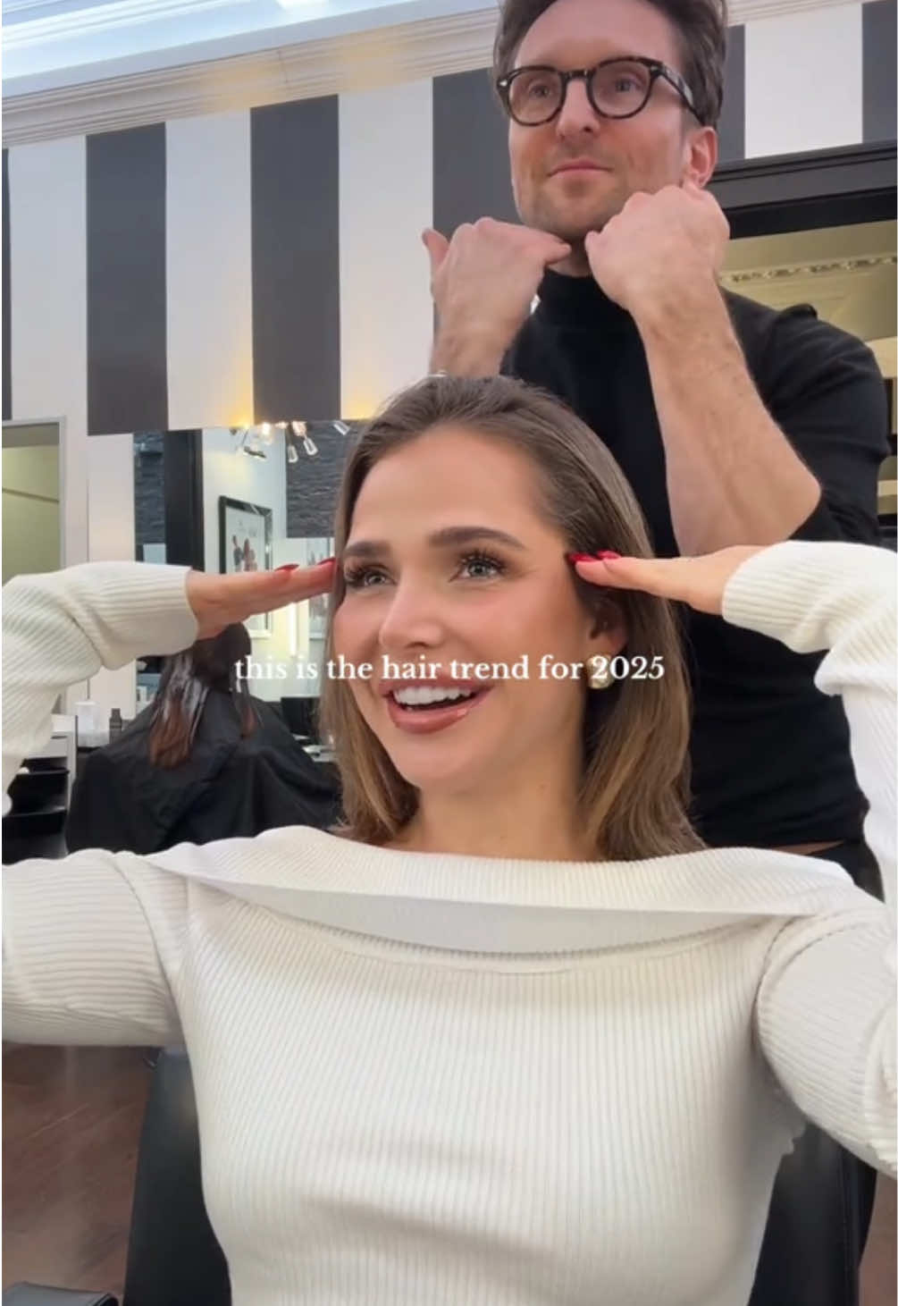Is an extra-short bob the ultimate hair trend for 2025? Who’s bold enough to try this length?! Styled on @theresalenaforster by @von Trentini Hairdresser using the ghd helios hairdryer and ghd chronos straightener. ✨ #ghd #shorthair #shortbob #bobhair #hairtiktok #hairstylist #curlyhairstyles #hairtrends #haircut #hairtransformation #fyp #fypage #creatorsearchinsights 