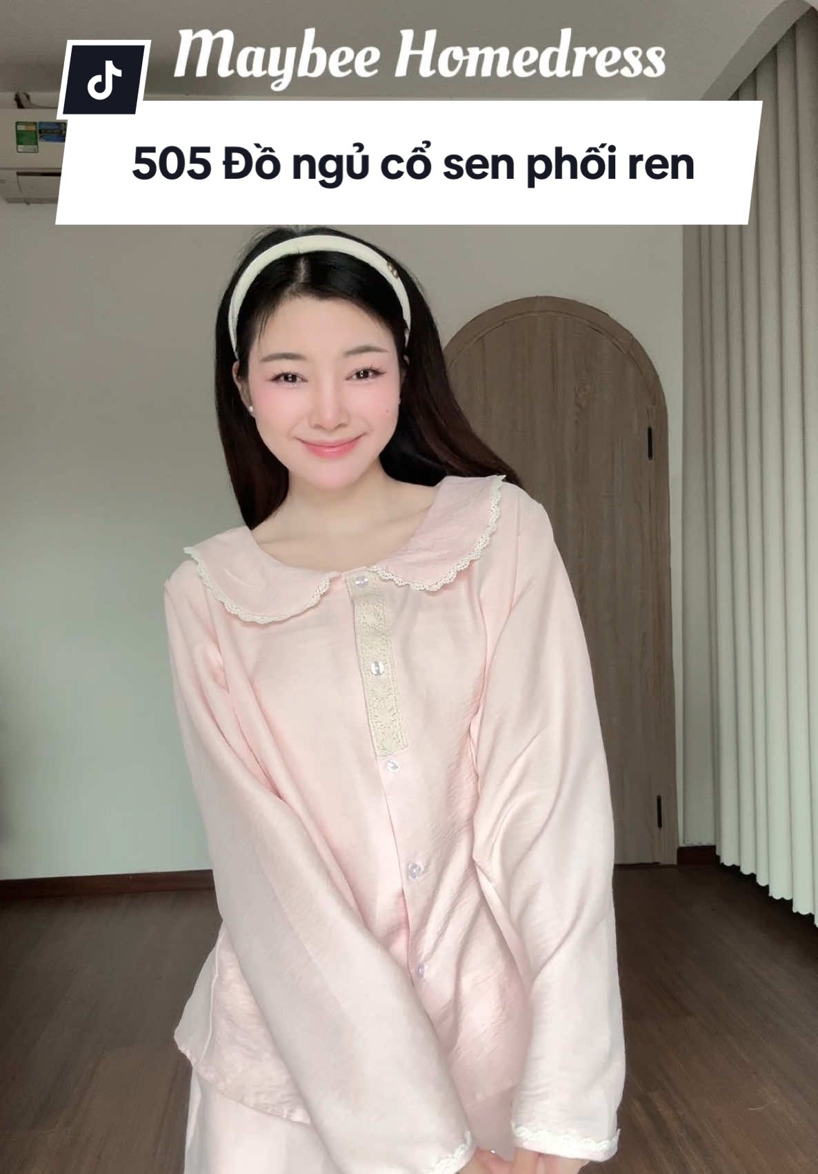 Đồ ngủ cổ sen phối ren @Maybee.Homedress #reviewquanao #goclamdep #fyp #dongu #donguxinh #pijama 