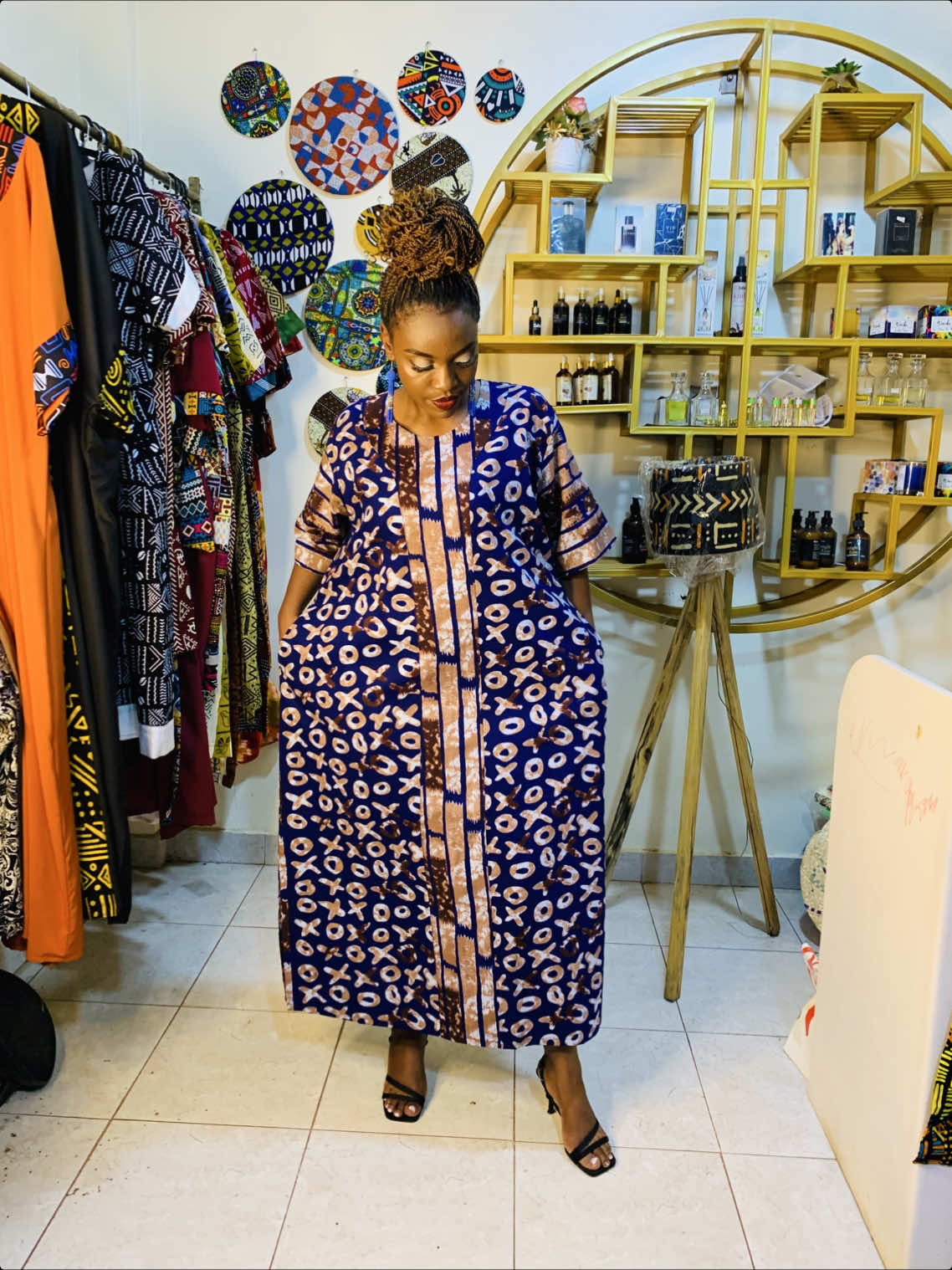African artistry made with love and creativity these long shirt dresses are available in stock call or WhatsApp us on +256759147745 #fyp #fashiontiktok #newcollections #styleinspo 