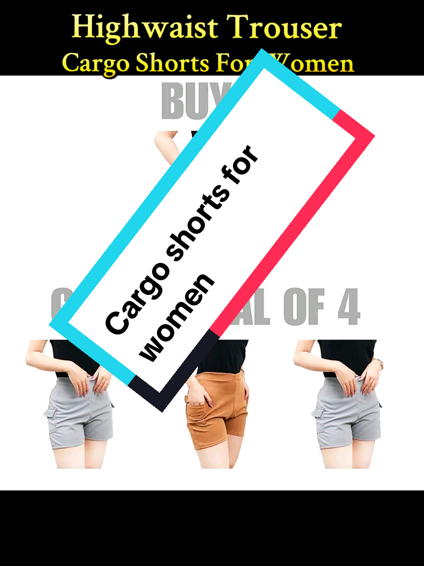 BUY 1 TAKE 3 (Total of 4) KILY.PH Highwaist Trouser Cargo Shorts with 2 Side Pockets 19A**46 Basic Fit! #cargoshorts #forwomen #girlsoutfit #short #foryou 